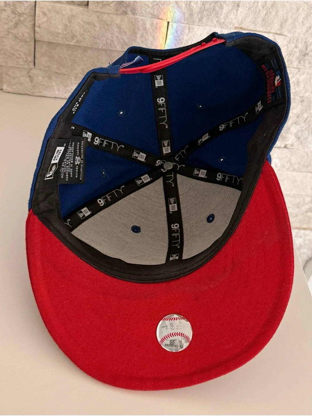 Y2K New Era Chicago Cubs Blue and Red Snapback Cap